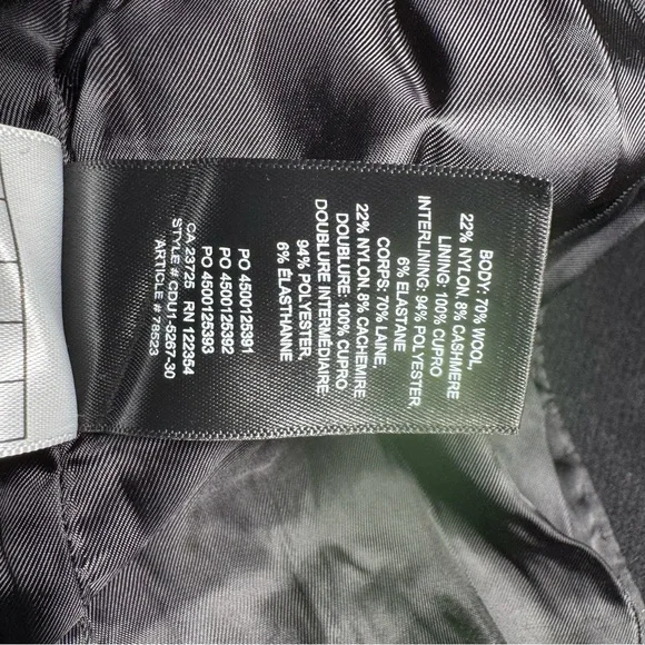 Aritzia Babaton Wool Cashmere Tailored Coat – Italian Milior Buttons – Size S - Picture 10 of 16